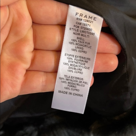 Frame Faux Fur Coat. Size:Large - Picture 5 of 5